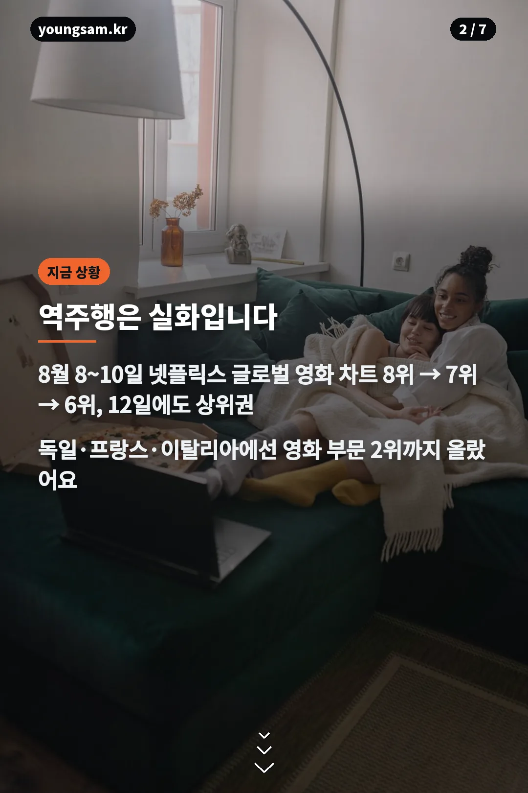 디워 넷플릭스 글로벌 차트 역주행 기록 카드