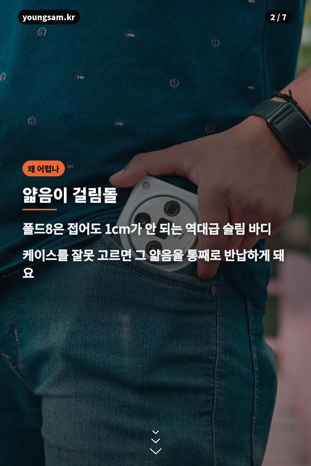 폴드8 초슬림 바디와 케이스 선택 기준 카드