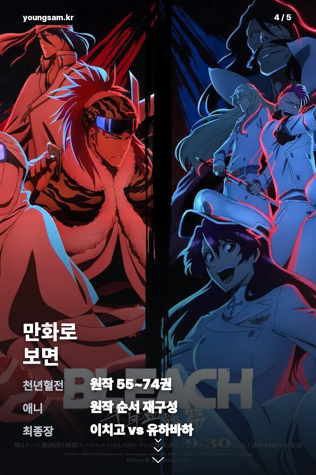 블리치 애니메이션 시청 순서 정리 카드 4