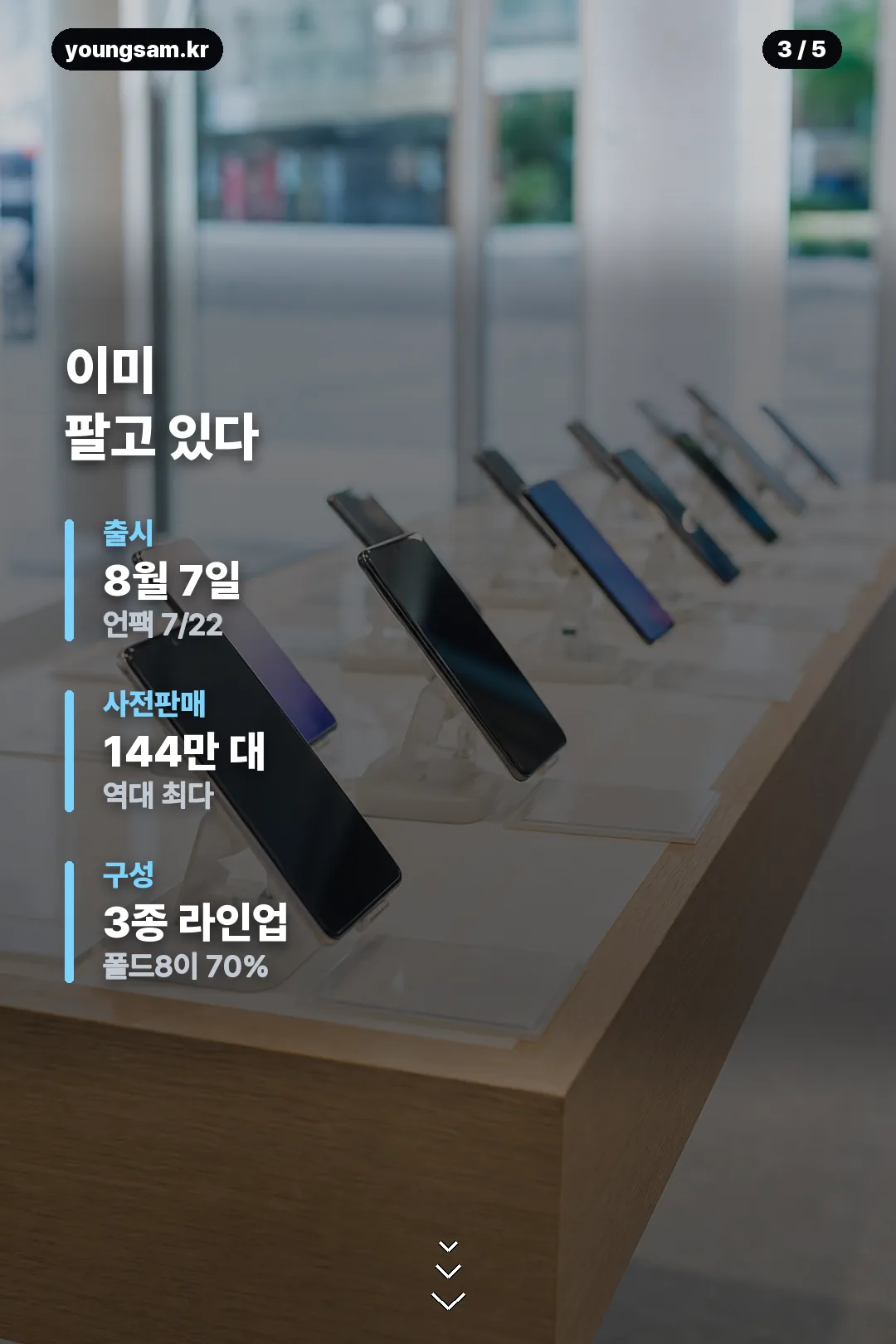 폴더블 시장 3사 구도 카드 3