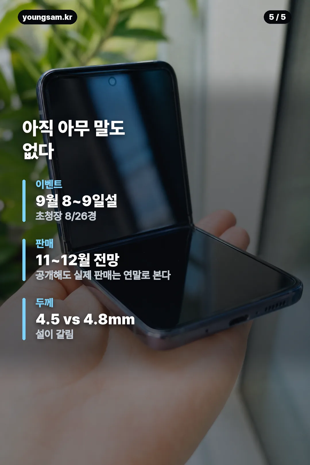 폴더블 시장 3사 구도 카드 5