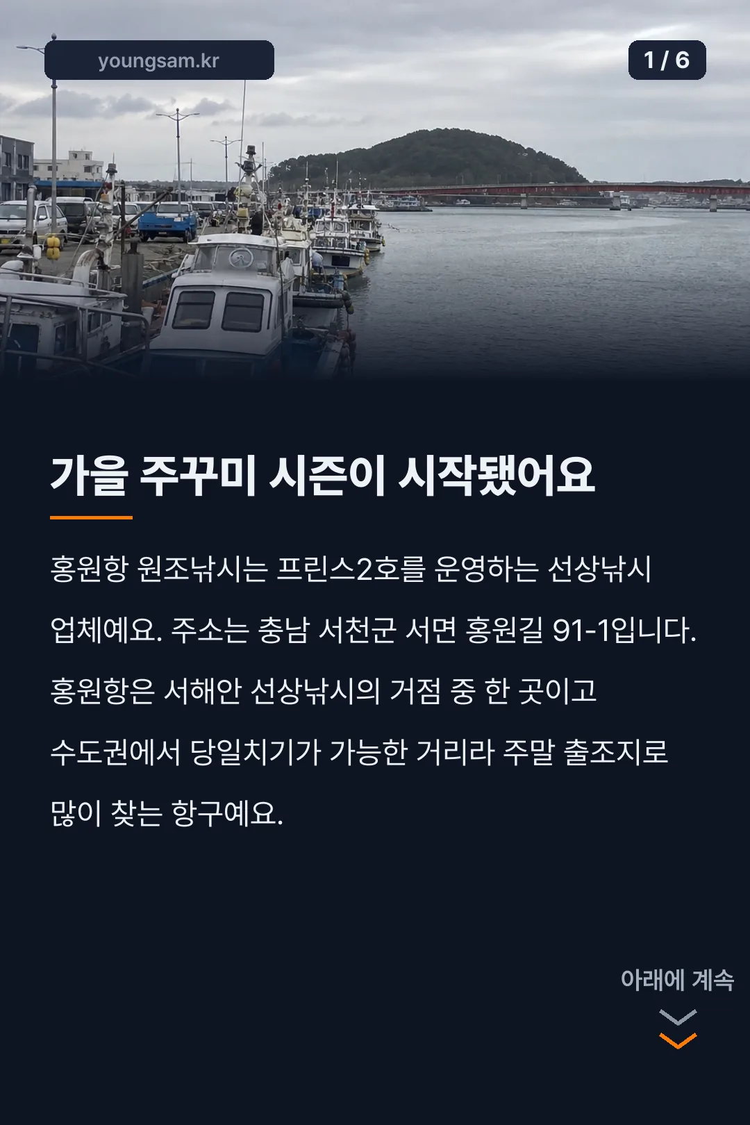 홍원항 원조낚시 카드뉴스 1