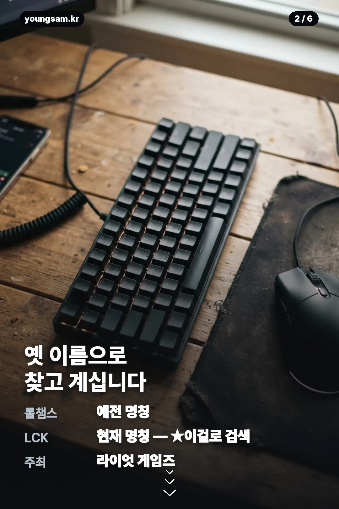 롤챔스 LCK 정리 카드 2