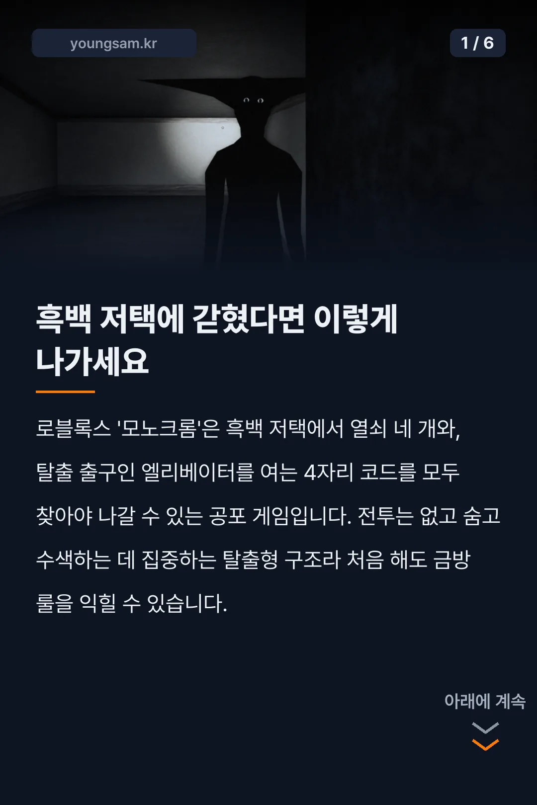 로블록스 모노크롬 카드뉴스 1